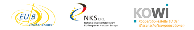 Logos EU-Büro des BMBF, NKS ERC und KOWI